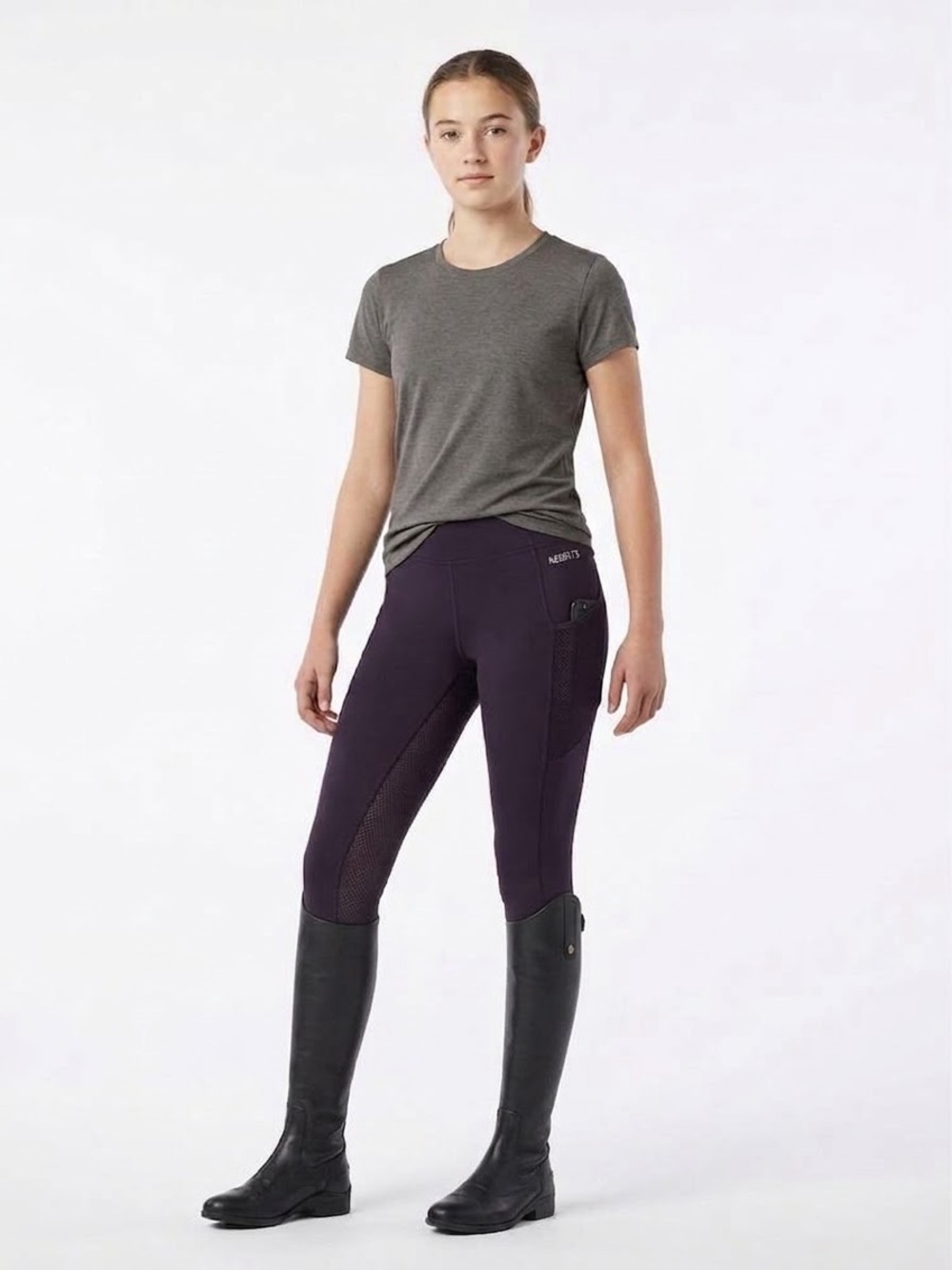 Kerrits Girls Purple Performance Riding Tights Sz 14 NWT